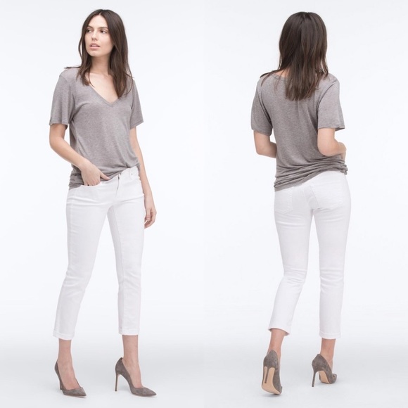 Ag Adriano Goldschmied Denim - AG The Stilt Cigarette Leg White Jeans